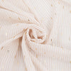 Gold Matchstick Print Lightweight Scarf in Cream