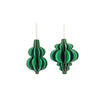 2 - Tone Green Gold Trimmed Paper Decoration - Ast - Hauslife