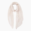 Gold Matchstick Print Lightweight Scarf in Cream