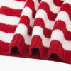 Striped Triangle Heavyweight Scarf in Red/Cream