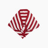 Striped Triangle Heavyweight Scarf in Red/Cream