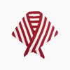 Striped Triangle Heavyweight Scarf in Red/Cream