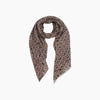 Sketched Leopard Print Lightweight Scarf in Khaki