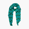 Bobbie Blue/Green Zig-Zag Heavyweight Scarf