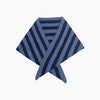 Striped Triangle Heavyweight Scarf in Denim Blue/Navy Blue