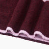 Contrast Trim Triangle Heavyweight Scarf in Berry/Pink