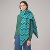 Bobbie Blue/Green Zig-Zag Heavyweight Scarf