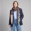 Leopard Print Lightweight Scarf in Brown