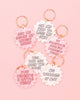 Acrylic keyring - ask me about my latest hobby - Hauslife