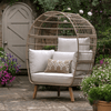 Ada Rattan Cocoon Garden Chair – Outdoor Lounge Armchair with Cushions - Hauslife