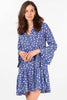 Alison Tiered Mini Dress - Blue, Spotted Daisy - Hauslife