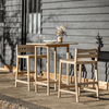 Astakos Acacia Wood Garden Bar Set – Outdoor High Table & 2 Stools - Hauslife