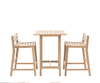 Astakos Acacia Wood Garden Bar Set – Outdoor High Table & 2 Stools - Hauslife