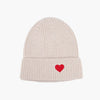 Austin Cream/Red Heart Embroidered Beanie Hat - Hauslife