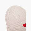 Austin Cream/Red Heart Embroidered Beanie Hat - Hauslife