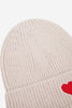 Austin Cream/Red Heart Embroidered Beanie Hat - Hauslife