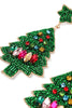 Beaded Christmas Tree Earrings - Hauslife