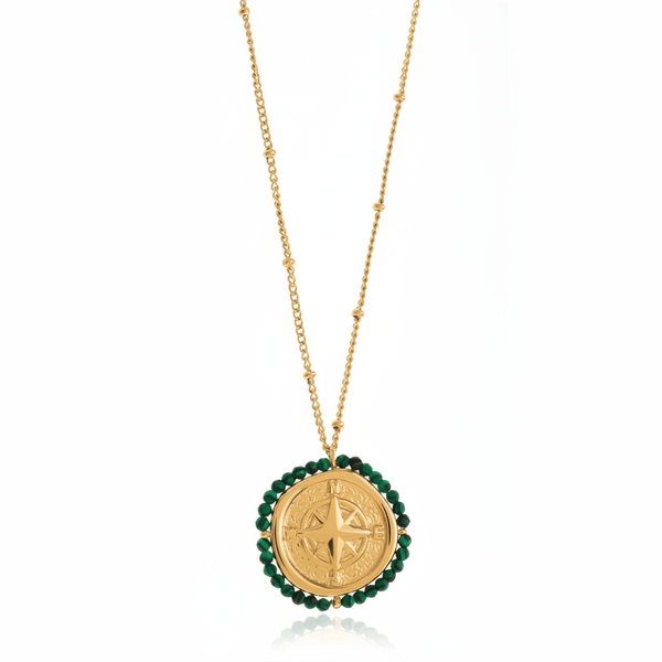 Beaded Compass Necklace - Hauslife