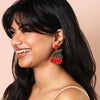 Beaded Red Cherry Earrings - Hauslife