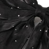 Black double bow hair clip with tails 8cm - Hauslife