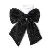 Black double bow hair clip with tails 8cm - Hauslife