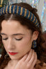 BLUE HOOP WRAPPED BEADED EARRINGS - Hauslife