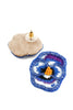 Blue Pansy Beaded Stud Earrings - Hauslife