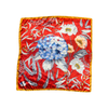 Botanic Floral Pattern Silk Touch Square Scarf - Hauslife