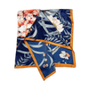 Botanic Floral Pattern Silk Touch Square Scarf - Hauslife