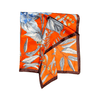 Botanic Floral Pattern Silk Touch Square Scarf - Hauslife