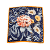 Botanic Floral Pattern Silk Touch Square Scarf - Hauslife
