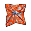 Botanic Floral Pattern Silk Touch Square Scarf - Hauslife