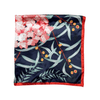 Botanic Floral Pattern Silk Touch Square Scarf - Hauslife
