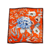 Botanic Floral Pattern Silk Touch Square Scarf - Hauslife