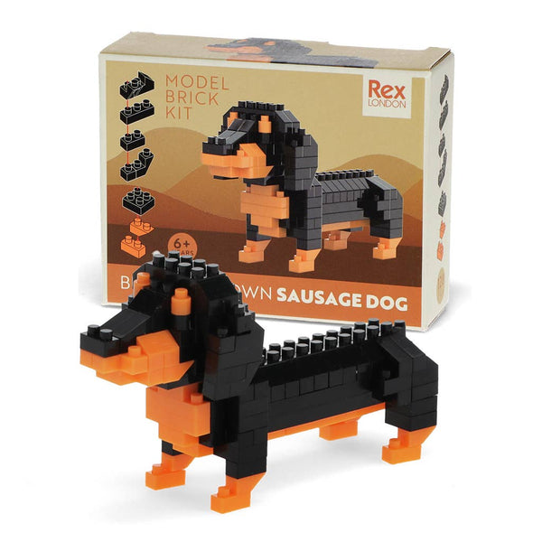 Build your own dog model brick kit - Sausage dog - Hauslife