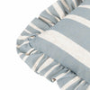 Carmon Stripe Ruffle Cushion - Blue - Hauslife