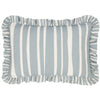 Carmon Stripe Ruffle Cushion - Blue - Hauslife