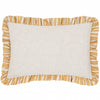 Carmon Stripe Ruffle Cushion - Ochre - Hauslife