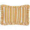 Carmon Stripe Ruffle Cushion - Ochre - Hauslife