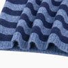 Striped Triangle Heavyweight Scarf in Denim Blue/Navy Blue
