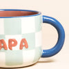 Ceramic Contrast Checkerboard Papa Mug - Hauslife
