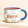 Ceramic Contrast Checkerboard Papa Mug - Hauslife