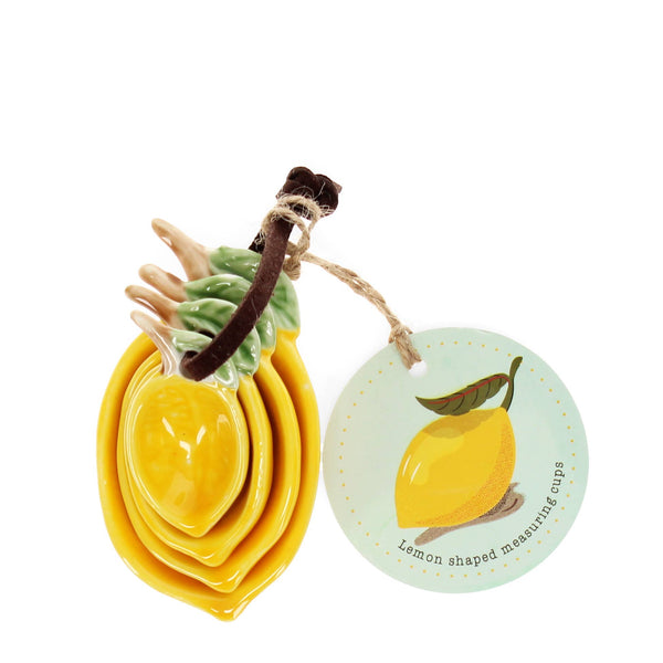 Ceramic measuring spoons (set of 4) - Lemons - Hauslife