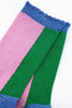 Colour Block Glitter Socks – Pink, Green & Blue - Hauslife