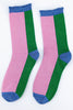 Colour Block Glitter Socks – Pink, Green & Blue - Hauslife