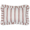 Connie Striped Ruffle Cushion Clay Pink - Hauslife