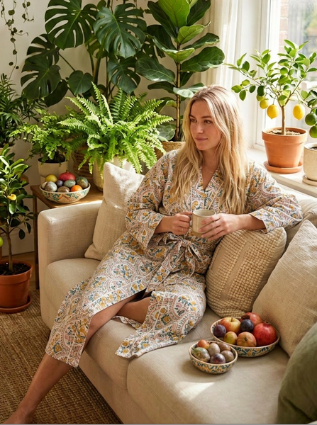 Cotton Kimono - Porto Pink Floral - Hauslife
