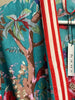 Cotton Kimono - Teal Botanical Stripe - Hauslife