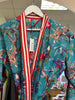 Cotton Kimono - Teal Botanical Stripe - Hauslife