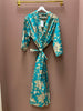 Cotton Kimono - Turquoise Toile de Jouy - Hauslife